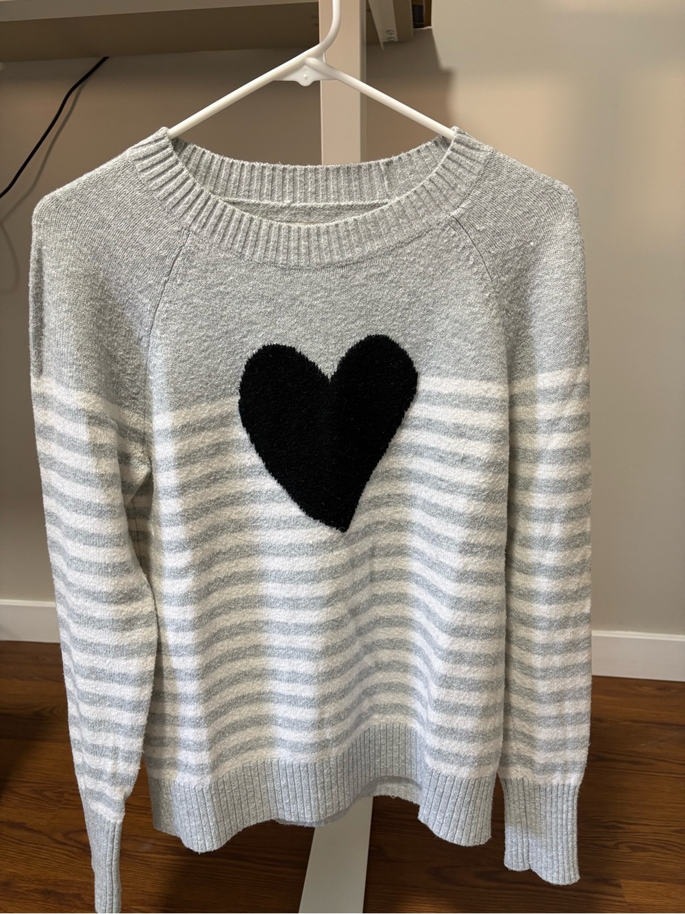 LOFT heart & stripes sweater